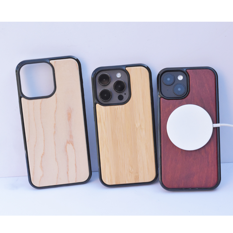 Kampanj Real Wood Bamboo Phone Case Wood Magnetic Mobile Mobiltelefon täcker stötsäkra fodral för magsafe -omslag för iPhone 11 12 mini 13 14 plus 15 pro max