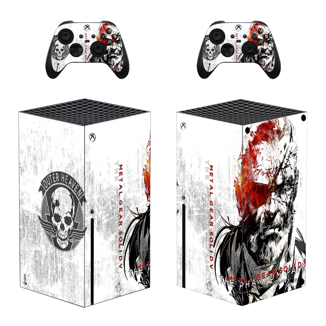 Autocollants Metal Gear Solid V Skin Sticker Sticker Decal Cover pour la console Xbox Series X et 2 contrôleurs Xbox Series X Vinyle d'autocollant pour peau