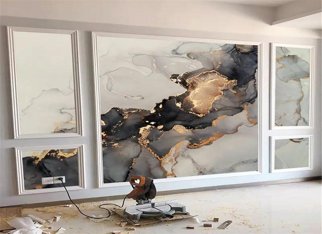 Custom 3D -Foto Wallpaper European Grey Marmor Tapeten Wohnzimmer Schlafzimmer Sofa TV Hintergrund Wandmalerei Tapete