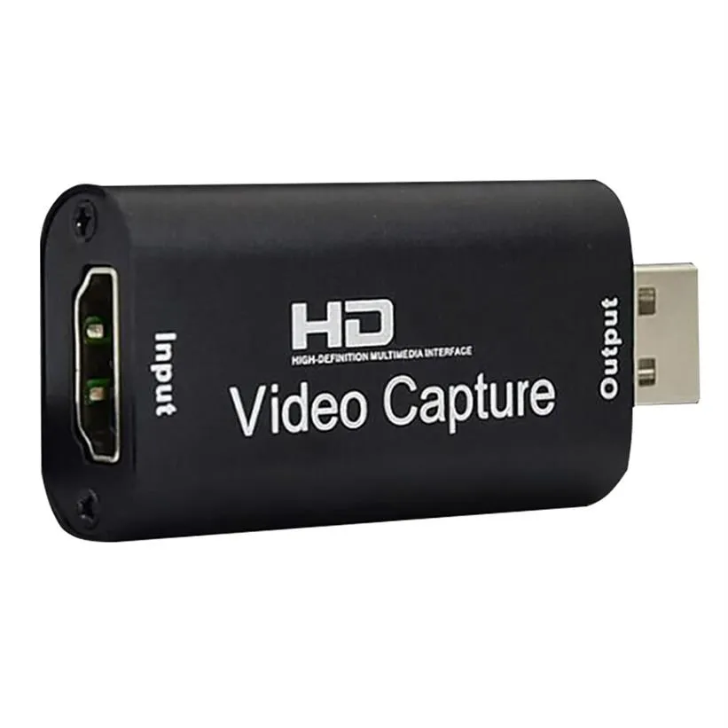 Hubs 4K HDTV Mini Video Capture Card USB 3.0 USB2.0 compatible Grabber Recorder For Game DVD Camcorder Camera Recording Live Streaming