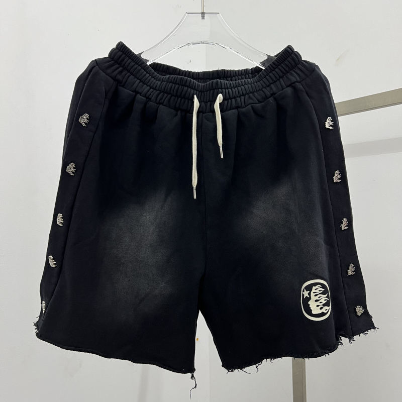 2024 Summer Black Rose Shorts hommes femmes lavés cordon de cordon décontracté shorts