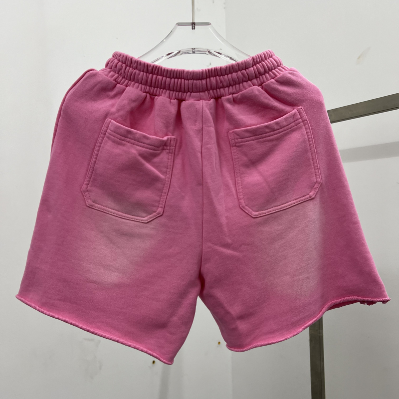 2024 Sommer Black Rose Shorts Männer Frauen gewaschene Kordelzug lässig losen Shorts