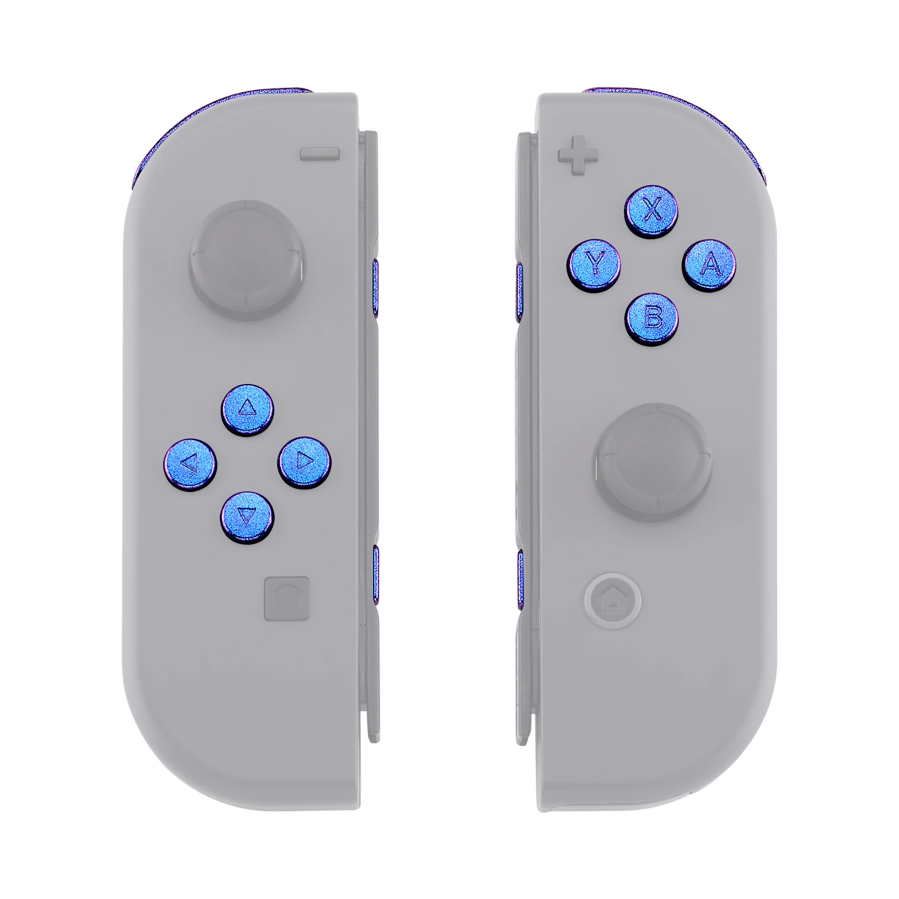 Accessoires extremereer kameleon paars blauwe vervanging abxy sr sl l r zr zl volledige set knoppen met gereedschap voor Nintendo Switch OLED JOYCON