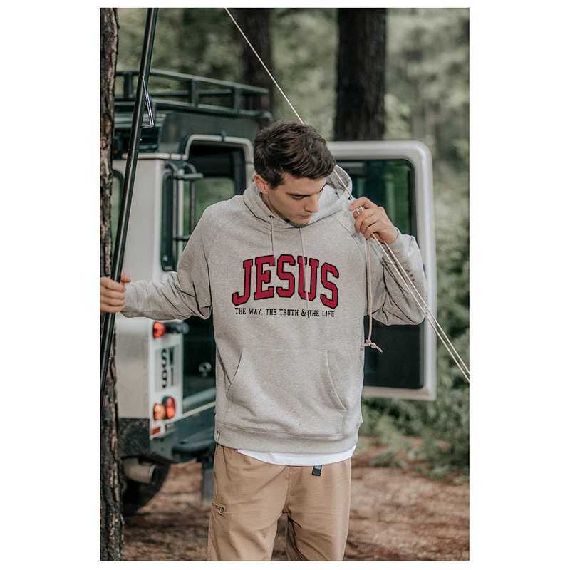 Women's Hoodies Sweatshirts Mens Jesus Letters Print Hooded Sweatshirt Man Faith Harajuku Y2K Hoodies Designer Top Kwaliteit Streetwear voor mannelijk 240413