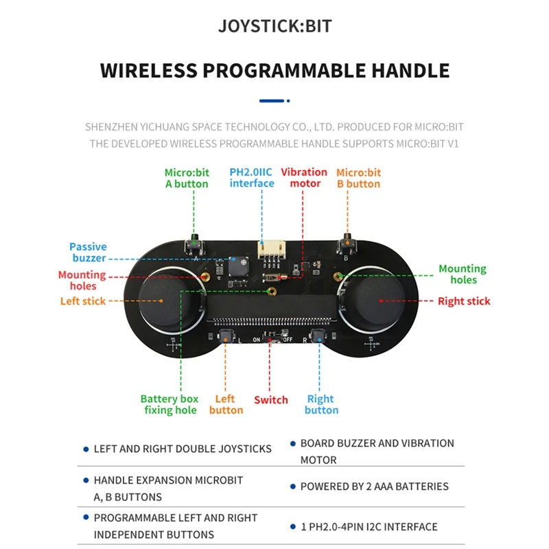 Gamepads Joystick Bit для микробит программируемый геймпад беспроводной пульт дистанционного управления.