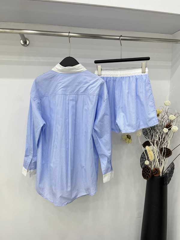 Dames tweedelige broekontwerper lente/zomer nieuwe ch nanyou gaoding Koreaanse stijl full sky ster lange mouwen geruite shirt+elastische shorts mode set i677