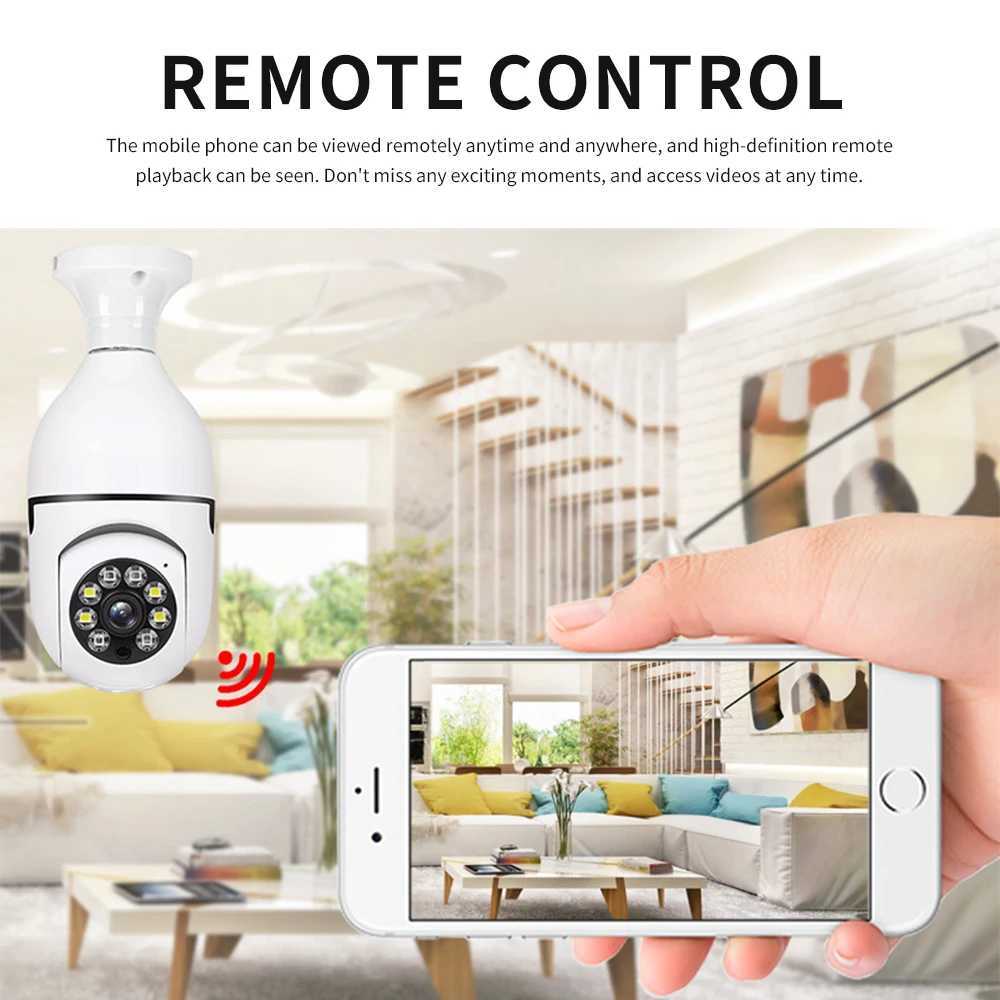 IP -Kameras V720App Blub WiFi Fernüberwachung LED Light IR Night Motion Detection Indoor Outdoor -Sicherheitsüberwachung Kamera 240413