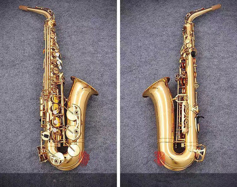 Golden Alto Saxophone with Mouthpiece Sax E-Flat Music Instrument Professional Best Quality YAS-62