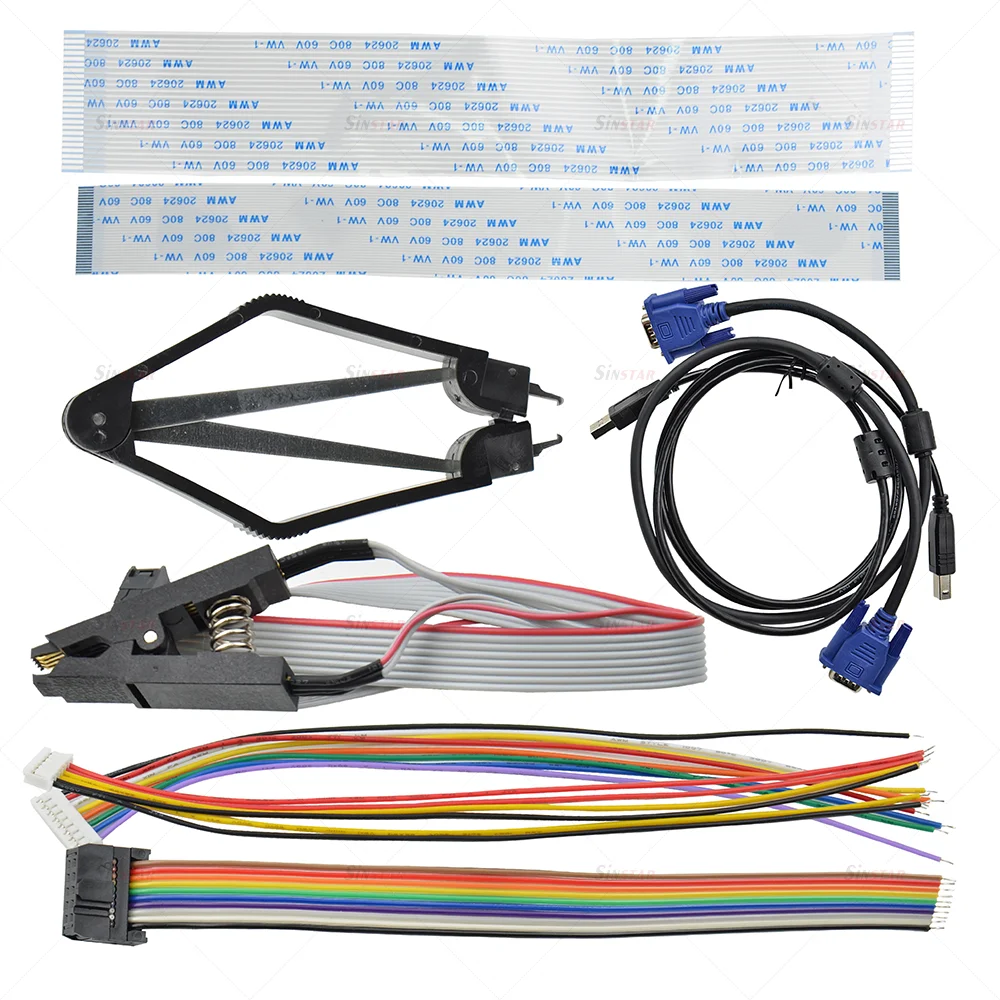 Calculators RT809H Universal Programmer EMMCNand FLASH + 32 Adapters+ Edid Cable WITH CABELS EMMCNand Programming Calculator