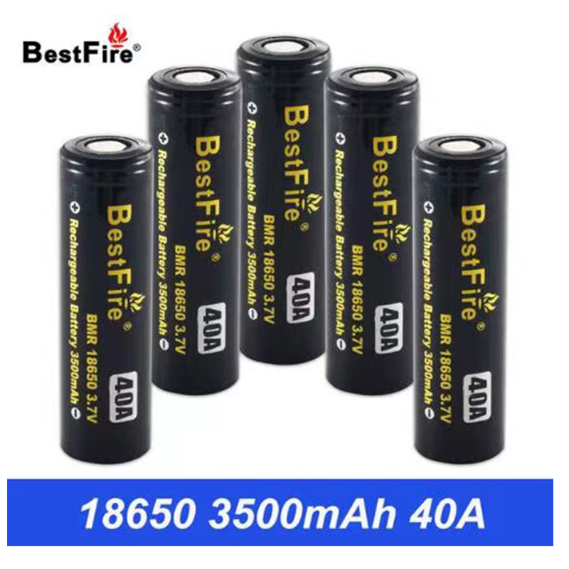 Bestfire original BMR IMR 18650 Bateria 2600mAh 60A 2700mAh 50a 3100mAh 3500mAh 40a Capacidade de drenagem Baterias de lítio recarregáveis embalagens de caixa preta genuína genuína