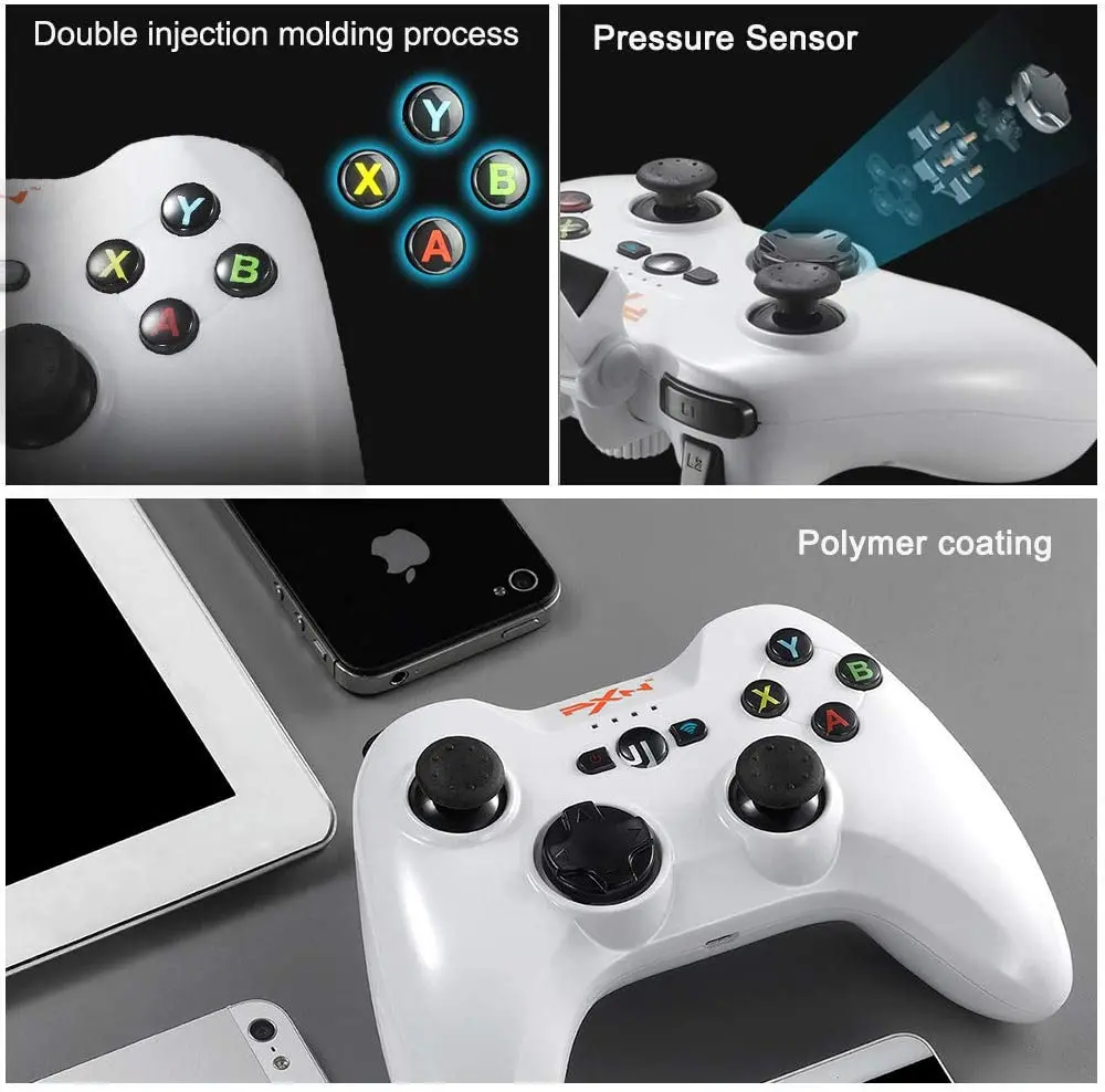 iPhoneのゲームパッドゲームコントローラーMFIモバイルゲームJoystick GamePad PXN 6603 BluetoothCompatible Wireless for iOS/Apple TV/iPod/iPad