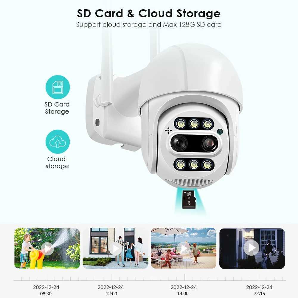 IP-camera's ANBIUX 8MP 4K PTZ IP CAMERA 8X ZOOM Dual Lens Human Detect CCTV Camera 4MP Outdoor CCTV WiFi Video Surveillance Camera ICSEE App 24413