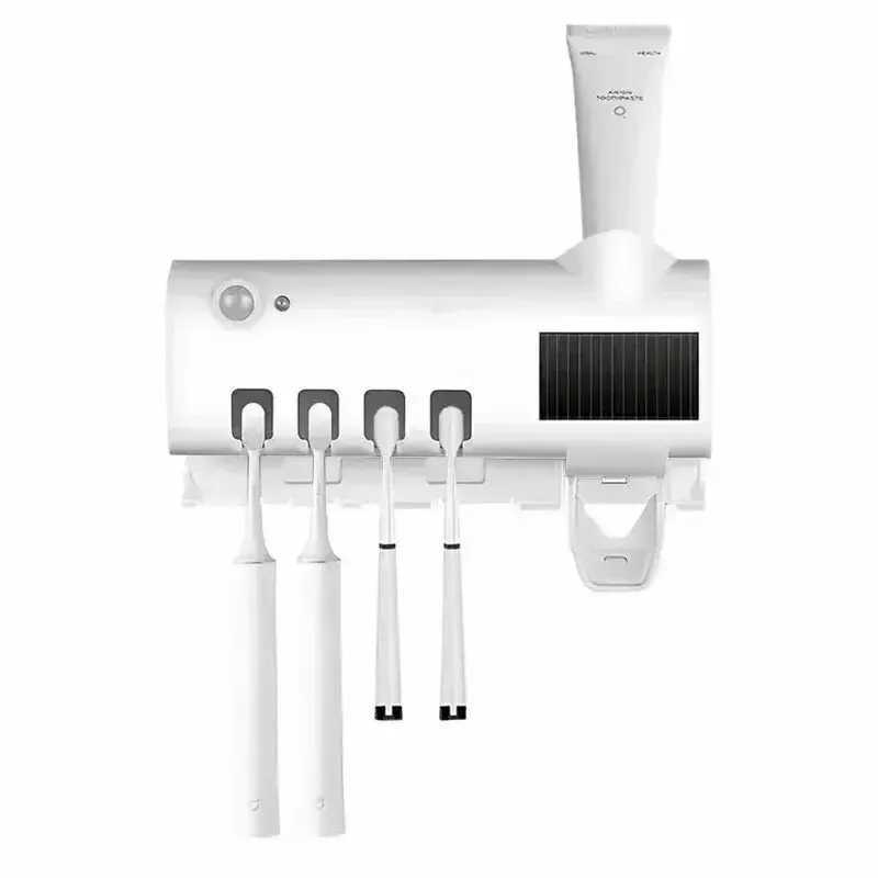 Toothbrush Sanitizer Smart Toothbrush Sanitizer Free Punching Wall Mounted Toothbrush Holder Automatic Squeeze Toothpaste Device 240413