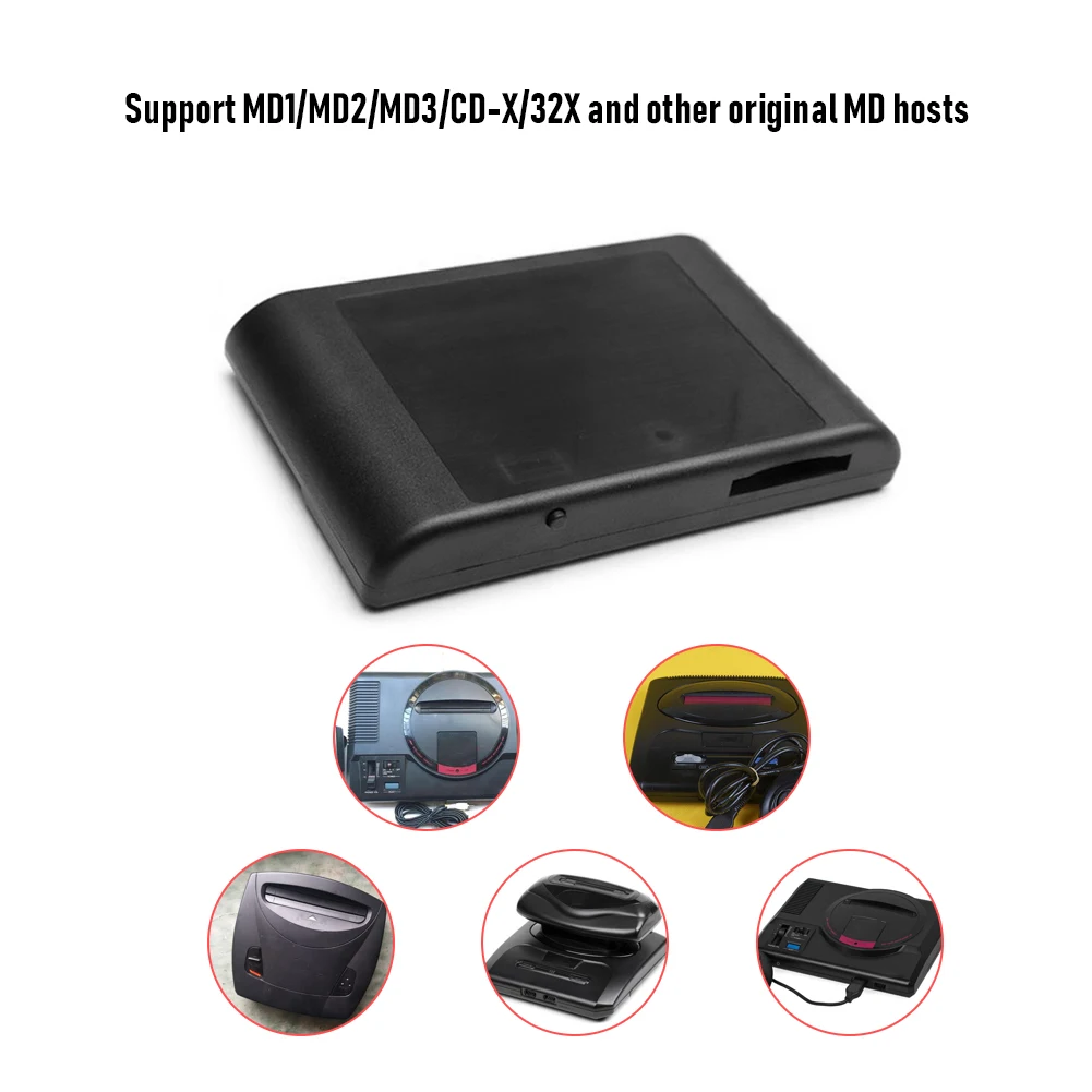 Tillbehör Game Cartridge Memory Card Adapter Game Storage Burning Card för MD SEGA OS V3.6/3.8 Version Support SD (MMC/TF/MINISD)