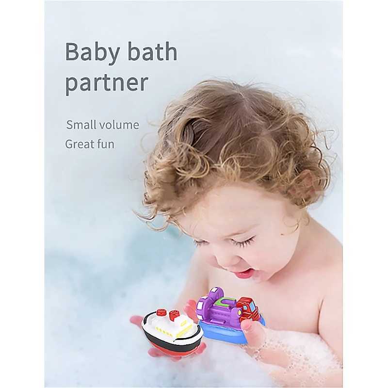 Badleksaker 6 stycken barn dusch badkar båt leksaker baby shower spray leksaker badkar barn lek vatten spel verktyg barn badartiklar 240413