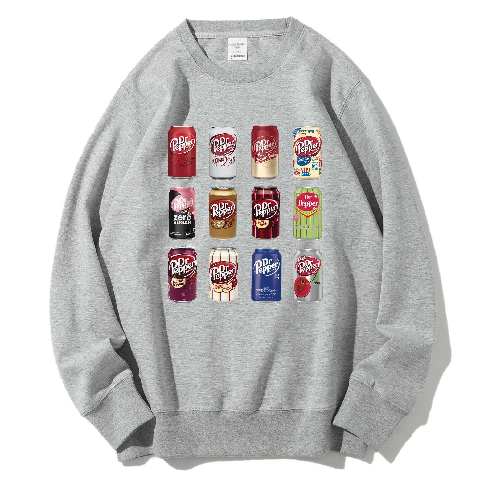 Felpa con cappuccio femminile Dr Pepper Sweatshirt Y2K Vintage Casual Equipaggio Pullover Punk Punk Topsonni a maniche lunghe Abbigliamento da donna offre nuovi 2024 240413