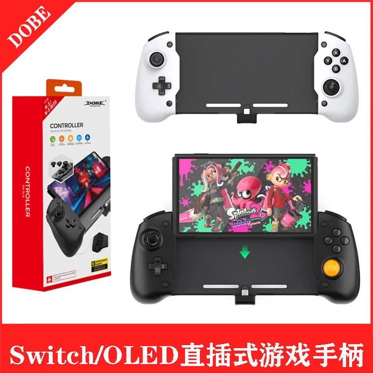 Tillbehörsuppgradering för Nintendo Switch Gamepad Controller Handhållen GRIP dubbel motorvibration Byggt 6Axis Gyro JoyPad för Switch OLED