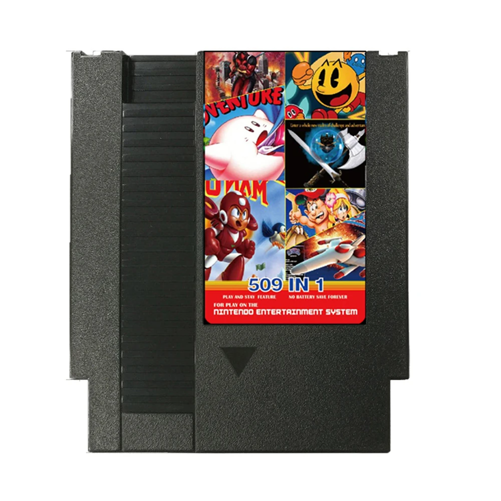 ACCESSOIRES CARTRIDGE DE JEU 8BIT SUPER Classic avec 509 jeux gratuits 72 broches de jeu pour NES Video Game Console Support Pal / NTSC Save