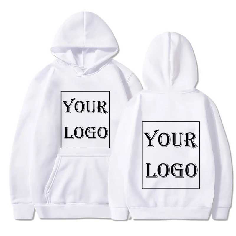 Mens Hoodies Custom Hoodie Sweatshirts Men Diy Design Your Fleece Hooded Clothes Women Harajuku Outerwear Y2K Plus Size Pulloves 4xl 240412