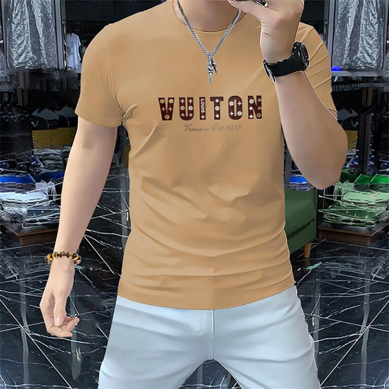 2024 Nya lyxdesigners Summer Men's T-shirt Tees Fashion Mantop Spring Letter Kvinnor Kort ärm Tshirts Hip Hop Pullover Men Sportwear Top Asian Size M-5XL