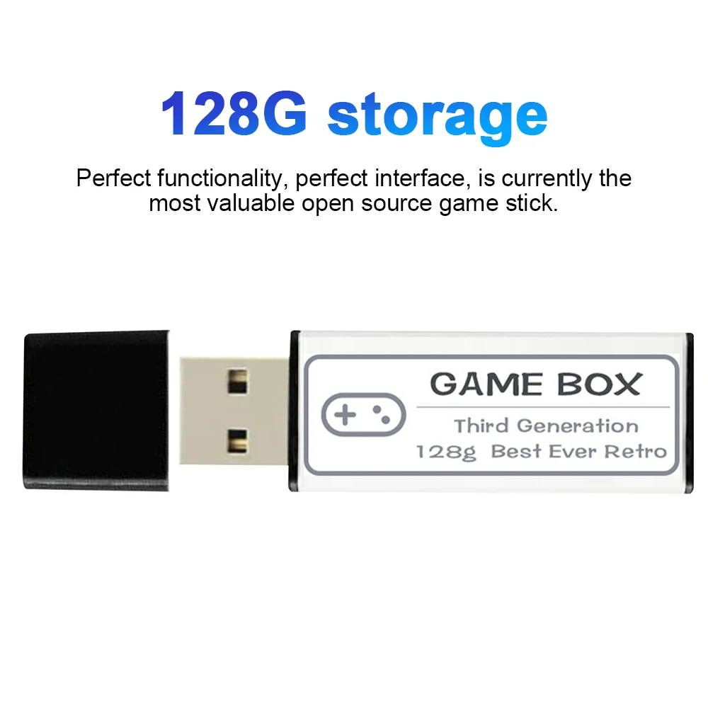 Accessori da 128 GB Flash Drive Box con cavo USB Hub Mini PS1 Console Stick Builtin 15000 PS Classic Games