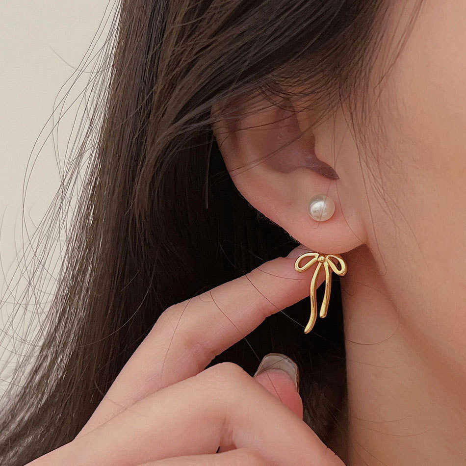 Ventilateur zhiqiao coréen version 925 Boucles d'oreilles et boucles d'oreilles en argent argent sterling et oreilles de style Instagram