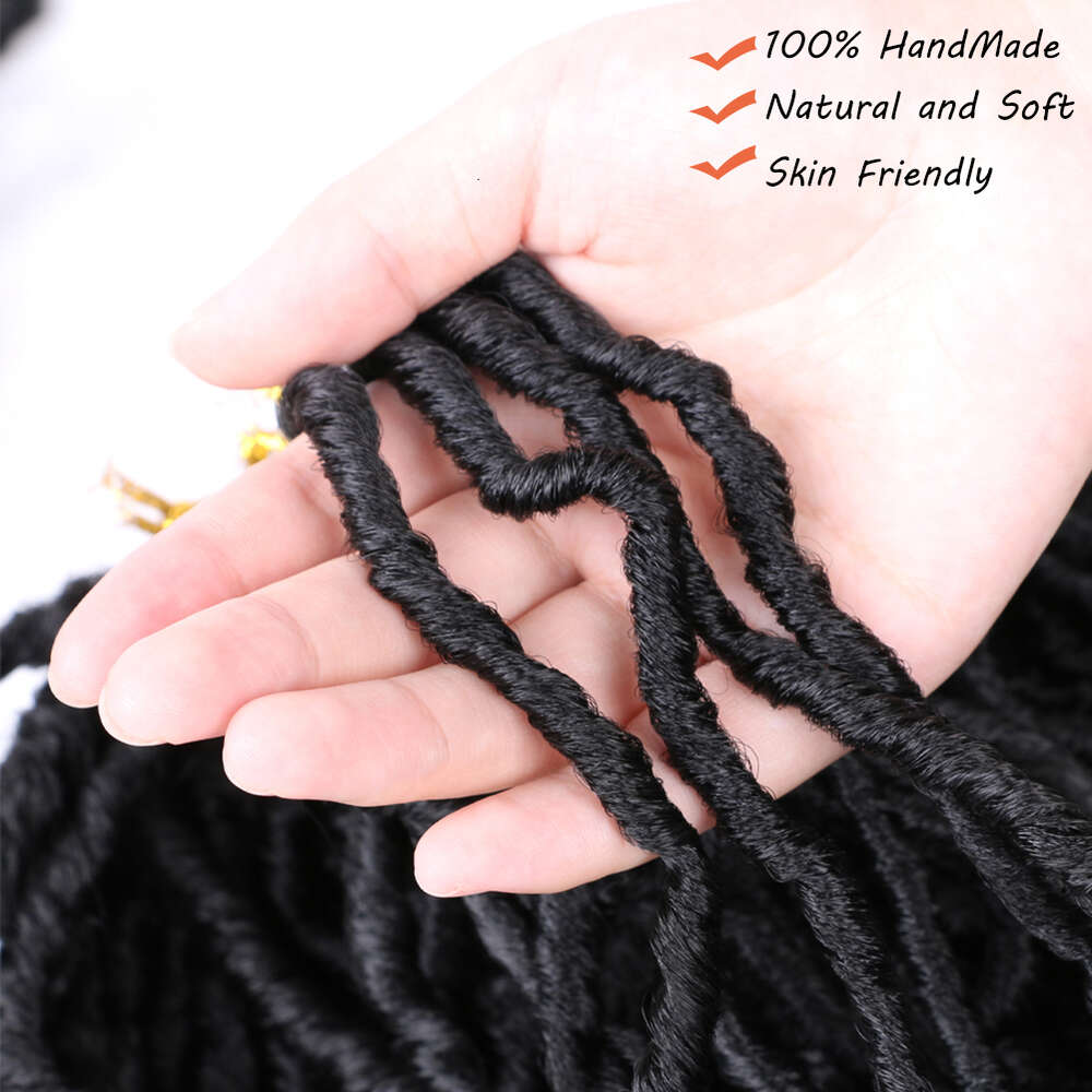 Mtmei Faux Curly Wave Soft Locs Crochet Braids 18 24 36 Inch Pre Looped African Locks Hair Extensions