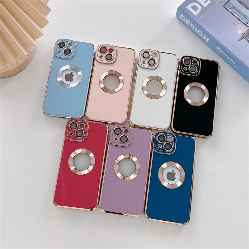 iPhone 15 14 13 12 11 Pro XS Max 8 7 Plus Apple 14 15 Plus Coque Phone Accessories 용 고급 도금 충격 방지 케이스