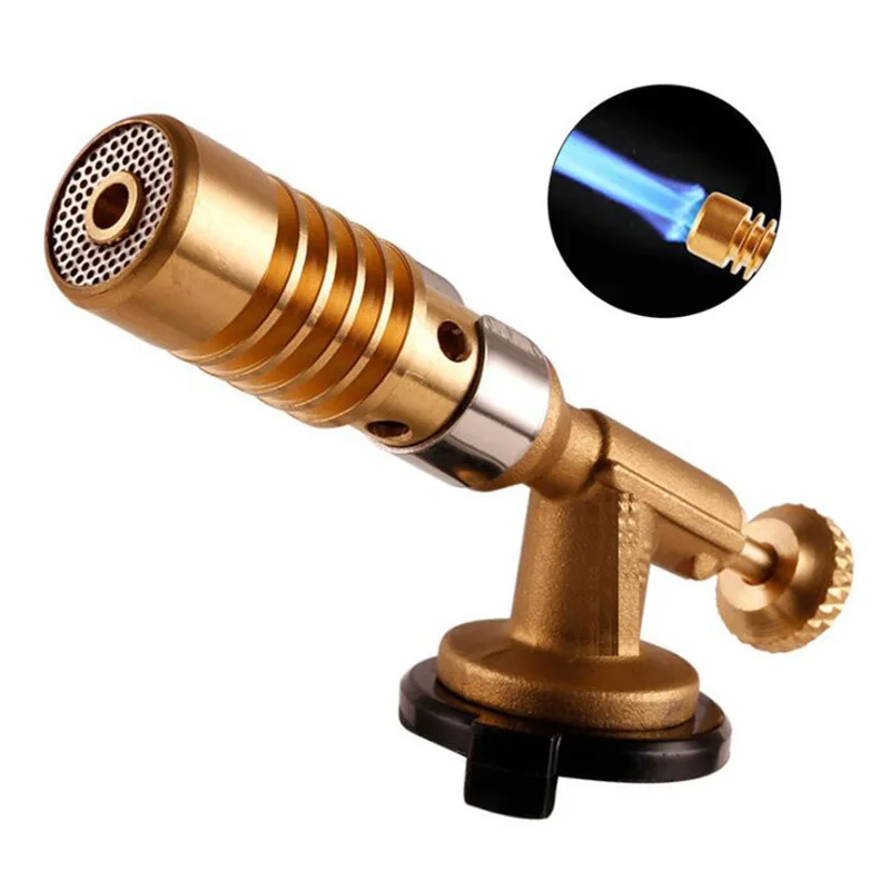 Guns Portable Gas Torch Flame Gun Blowtorch Copper Flame Butane Gasburner Lighter Heating Welding Outdoor Camping Bbq Tool Spray Gun