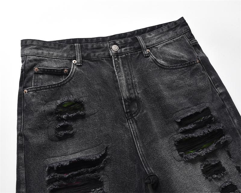 Heavy Weight Washed Black Shorts Men Women High Quality Multiple Pockets Shorts