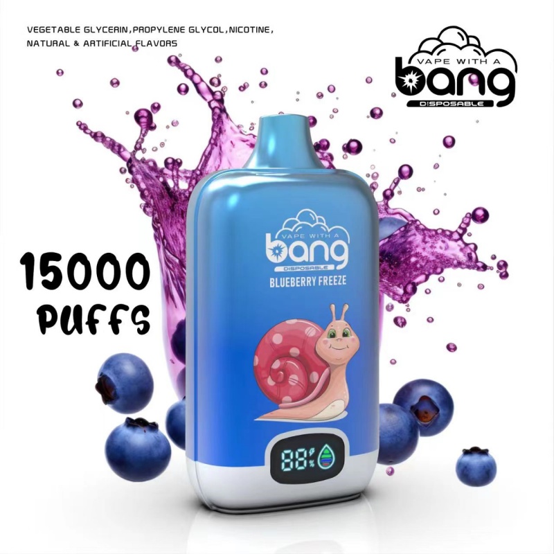 Orijinal Bang Digital Puff 15000 Tek Kullanımlık Vape Kalem Puff 15K E Sigara Bangbar 23ml Önceden doldurulmuş Pod 500mAh Tip 0% 2% 3% 5% 12 lezzet vs kasırga 15k 12k 9k