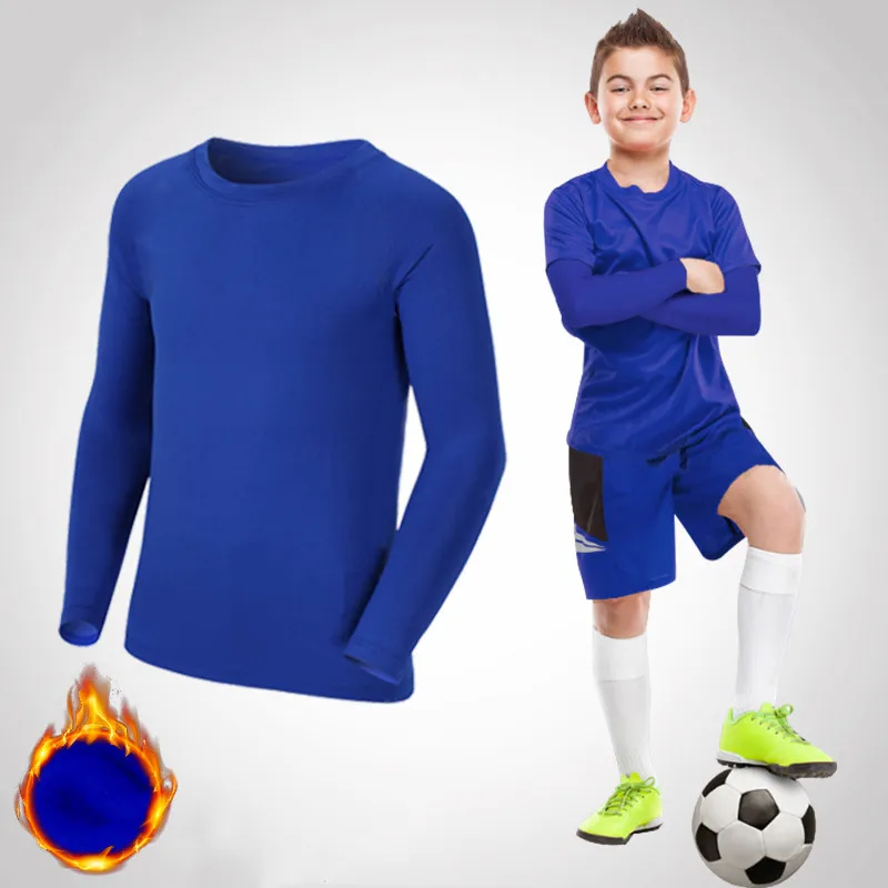 Accessoires Enfants enfants Boy Girl Compression Running T-shirt Fitness Sport Basketball Football Football Gym Sports Vêtements de football thermique