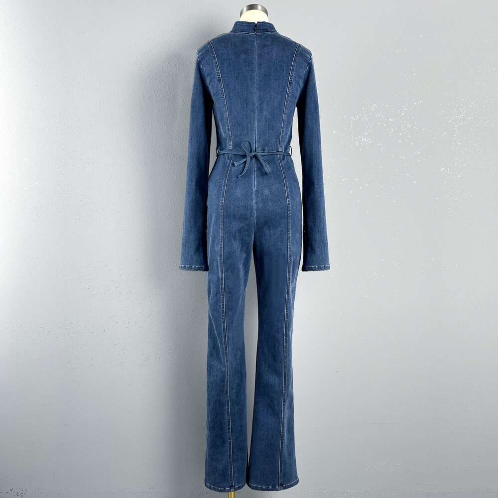 2024 Kvinnokläder denim Floral Jumpsuit Spring Summer New 413