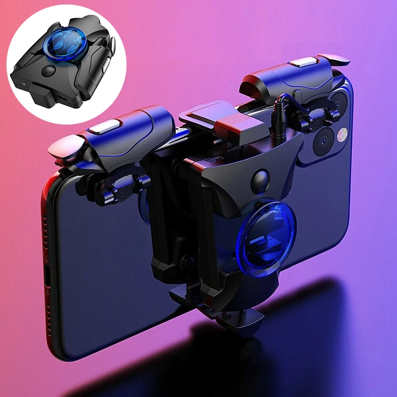 Gamepads L1 R1 Trigger Mobile Phone Gamepad Controller Shoot Aim Fire Button for PUBG Cell Phone Shooter Gaming Mobile Game Pad Grip L1R1