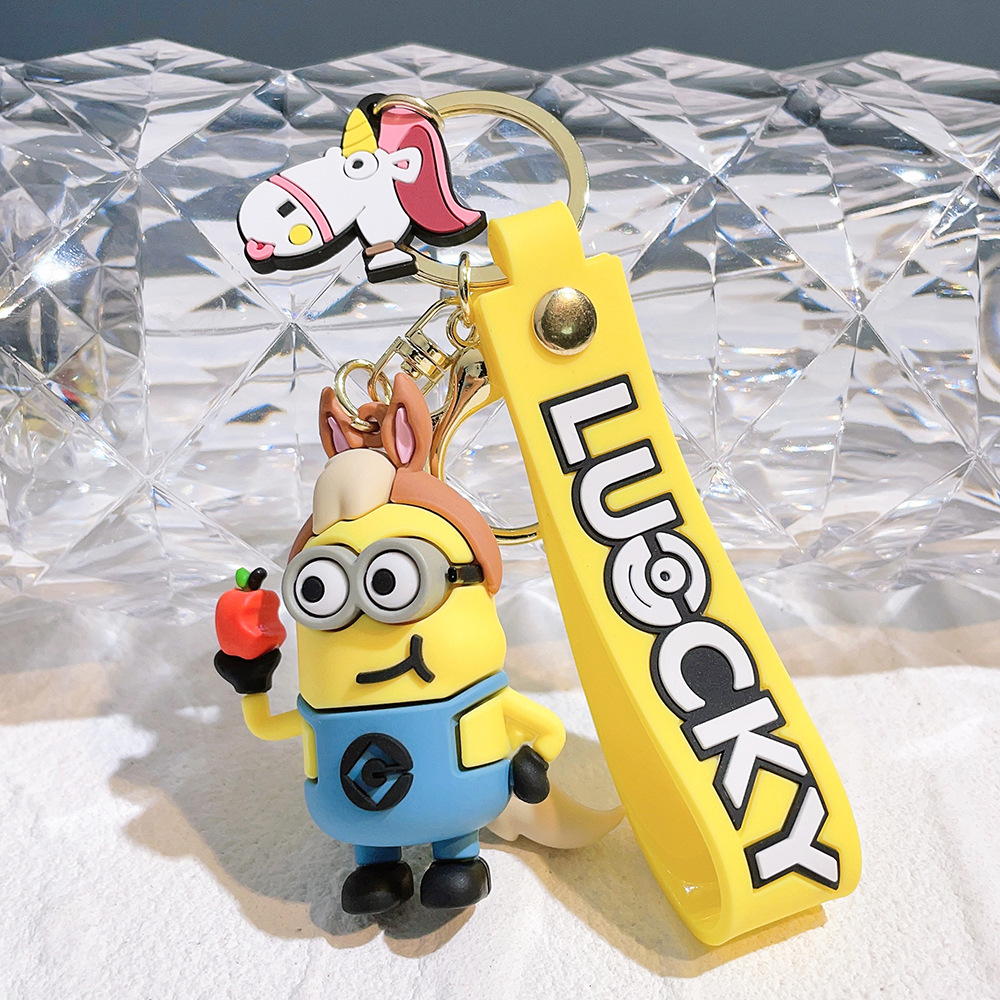 Keychains Accessoires Carton Carton Minions 12 Figures du zodiaque Chaînes Clées délicates Migne Clé Key Rings Pendent