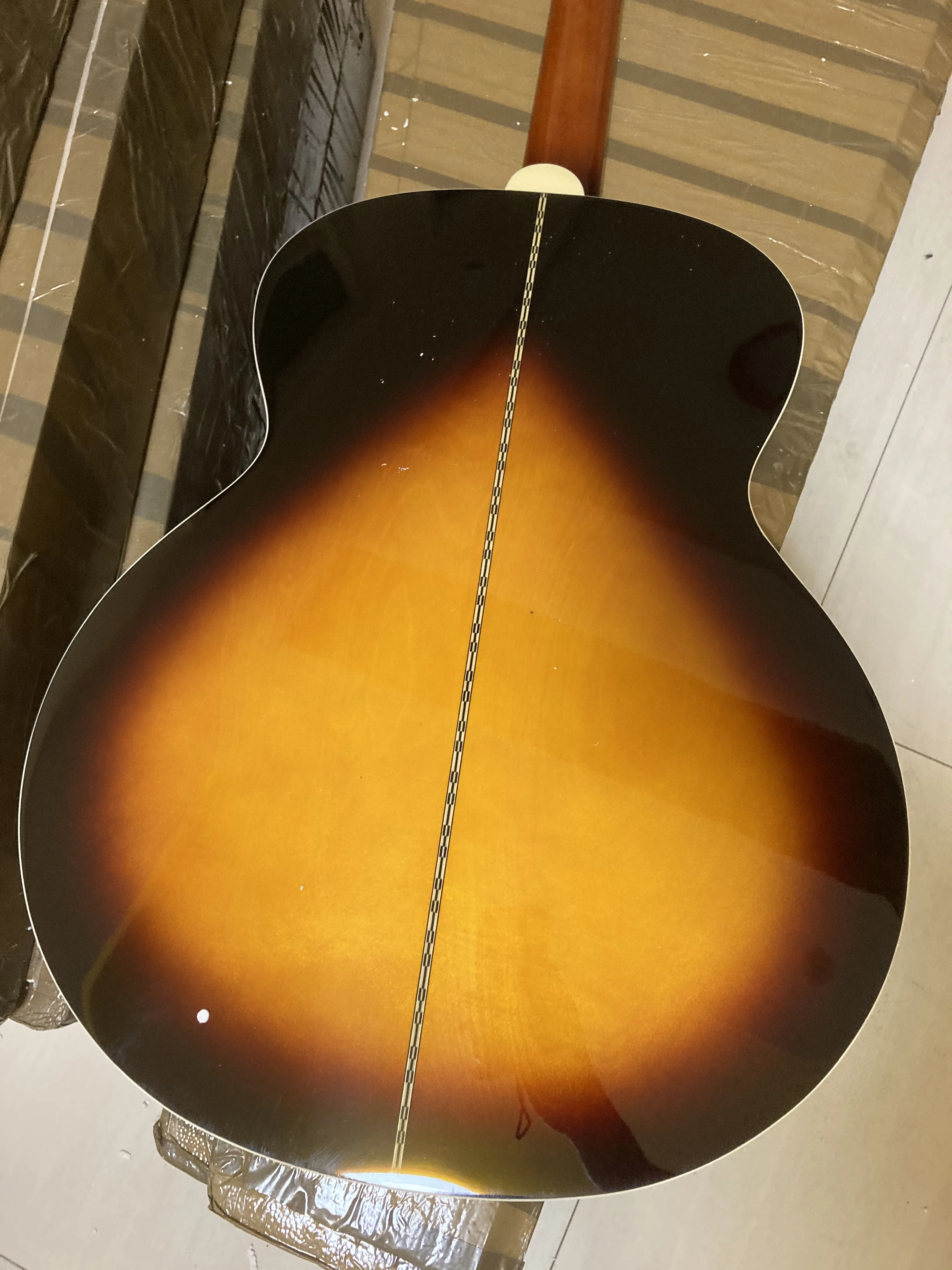 Guitar Send in 3 days Wholesale Top Quality solid top 12 strings sunburst color acoustic guitar