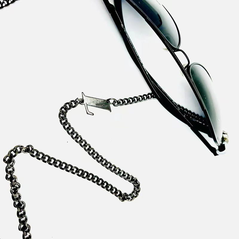 Multi-Dessig-Mode-Luxus-Sonnenbrillenkette Edelstahl mit Brillen Stringbuchstaben Lanyords mit Silical-Gel-Schleifen stilvolle Leseglassen Brille Seilzubehör