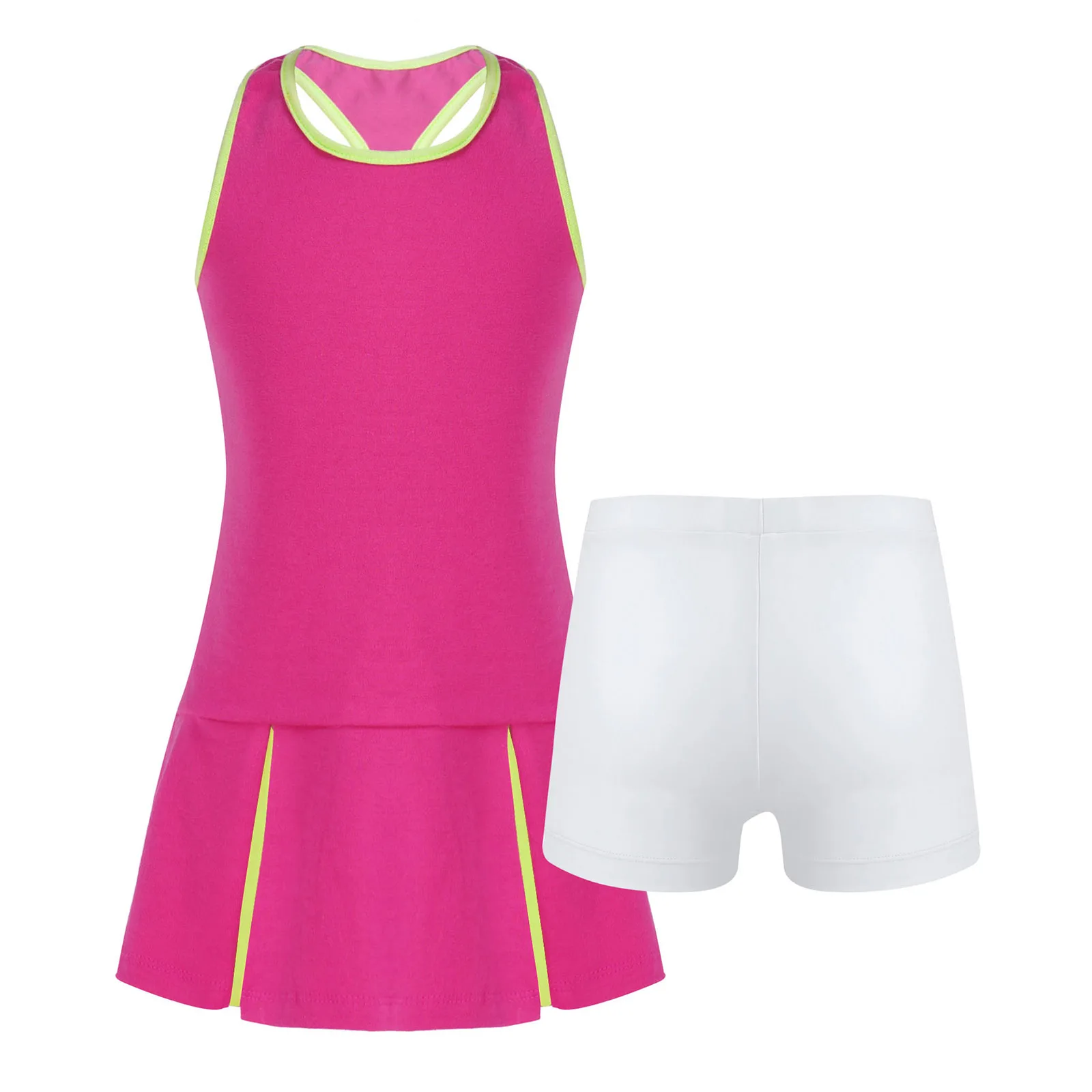 Shorts 2 pezzi bambini Summer Sport Sport Running Gym Tennis Badminton Abito senza maniche Abito sportivo sport e pantaloncini