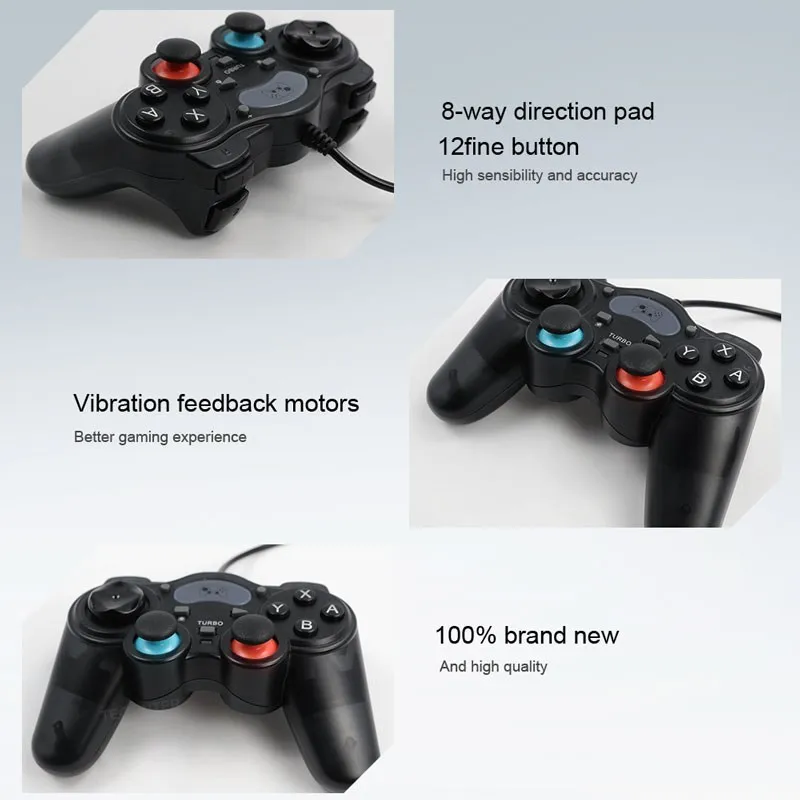 Gamepads 7in1 Wired Controller Gamepad Android Joystick Joypad with OTG Converter For PS3/PS4/PC/PC360 For Switch NS support steam games