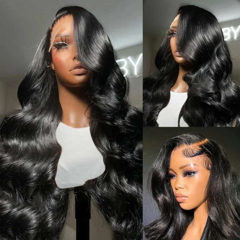 LE Mythe 250 Densidade HD Transparente 13x6 WIG FRONTAL PARA 40 polegadas 13x4 Lace Front Human Hair Wigs para mulheres