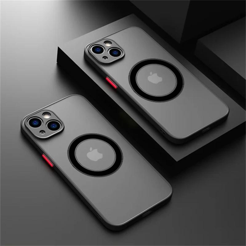 iPhone 15 14 13 12 11 Pro Max Plus Samsung S24 S23 S22 S21 A55 A54 A53 A70 A71 A23 A24 Caso Wireless Charge Magnetico Magsafe Skin Matte Cover Shell Fundas