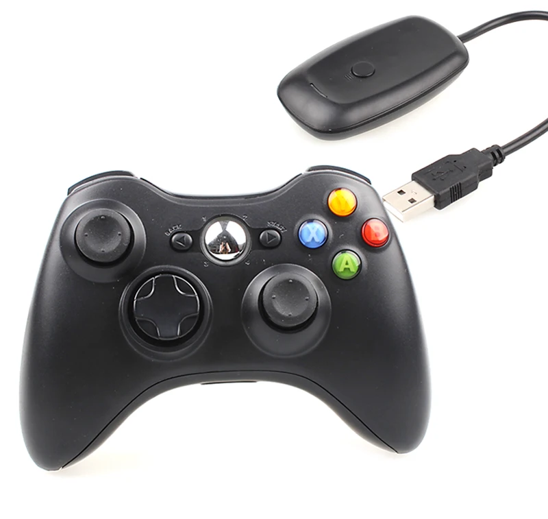 Microsoft PC Windows için Xbox 360 Joystick için Kablosuz Denetleyici 7 8 10 Xbox 360 Kablosuz Denetleyici PC Alıcı için Gamepad