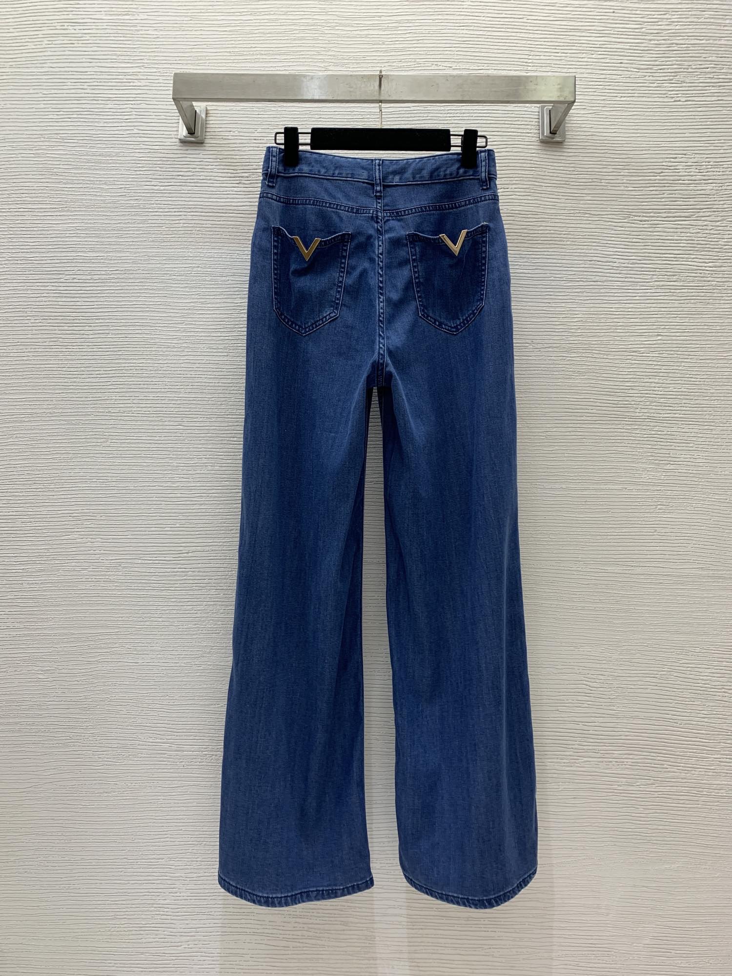 Designer Jeans 2024 New Spring Summer Fashion Panelled Straight Pants Brand Same Style Pants Luxury Women's Clothing 0414-9