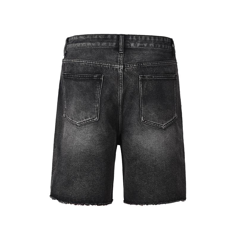 Heavy Weight Washed Black Shorts Men Women High Quality Multiple Pockets Shorts