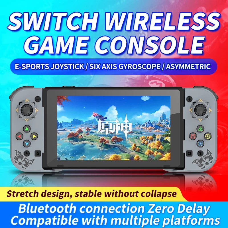 GamePads BluetoothCompatible 5.0ゲームコントローラー6axisジャイロスコープ携帯電話ゲームパッドスイッチライトForps4For PUBG用デュアル振動モーター