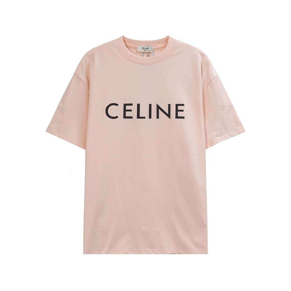 Ce24ss New Classic Letter Printed Short Sleeved T-Shirt Design For Both Men Women, Fashionable Versatile