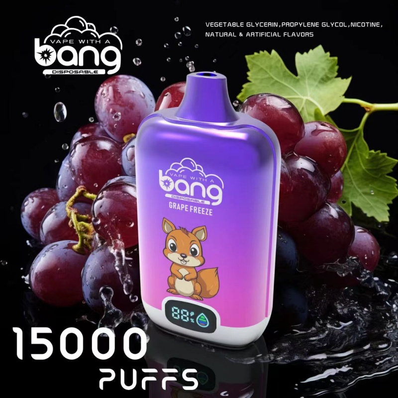 Orijinal Bang Digital 15000 Puflar Tek Kullanımlık Vape Kalem Puff 15K E Sigara Bangbar 23ml Önceden doldurulmuş POD 500mAh Şarj Edilebilir Type Clavors vs Randm Tornado 12K 15k