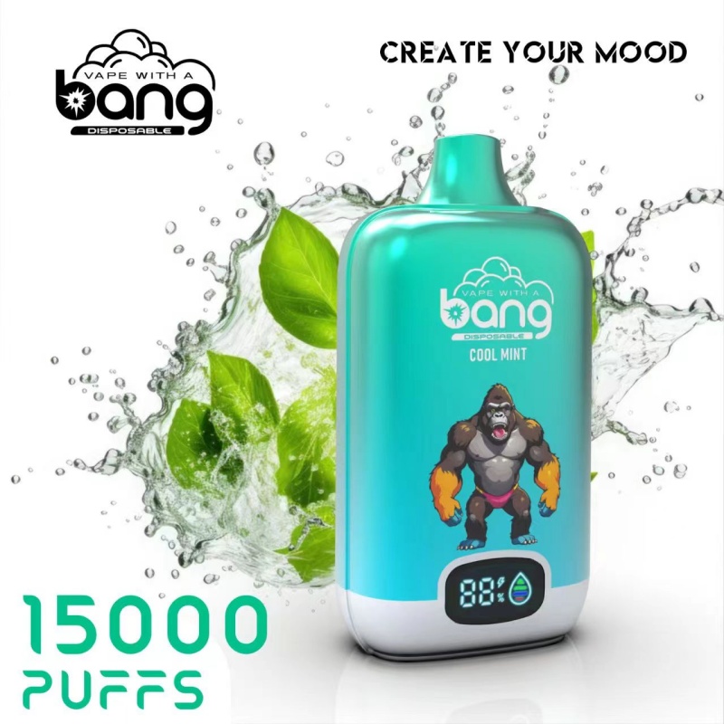 Orijinal Bang Digital 15000 Puflar Tek Kullanımlık Vape Kalem Puff 15K E Sigara Bangbar 23ml Önceden doldurulmuş POD 500mAh Şarj Edilebilir Type Clavors vs Randm Tornado 12K 15k