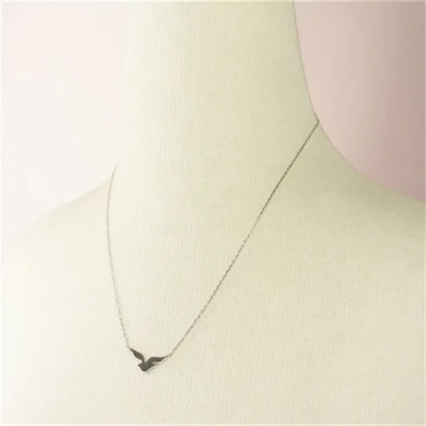 Süße Vogelschnitzchen Anhänger Halskette weibliche Seevogel Petrel Seegull Edelstahl Schlüsselbein CHOKER FÜR WEIGHTE WEIGHTE GIRKE Kettenkette Strand Schmuck Geschenk