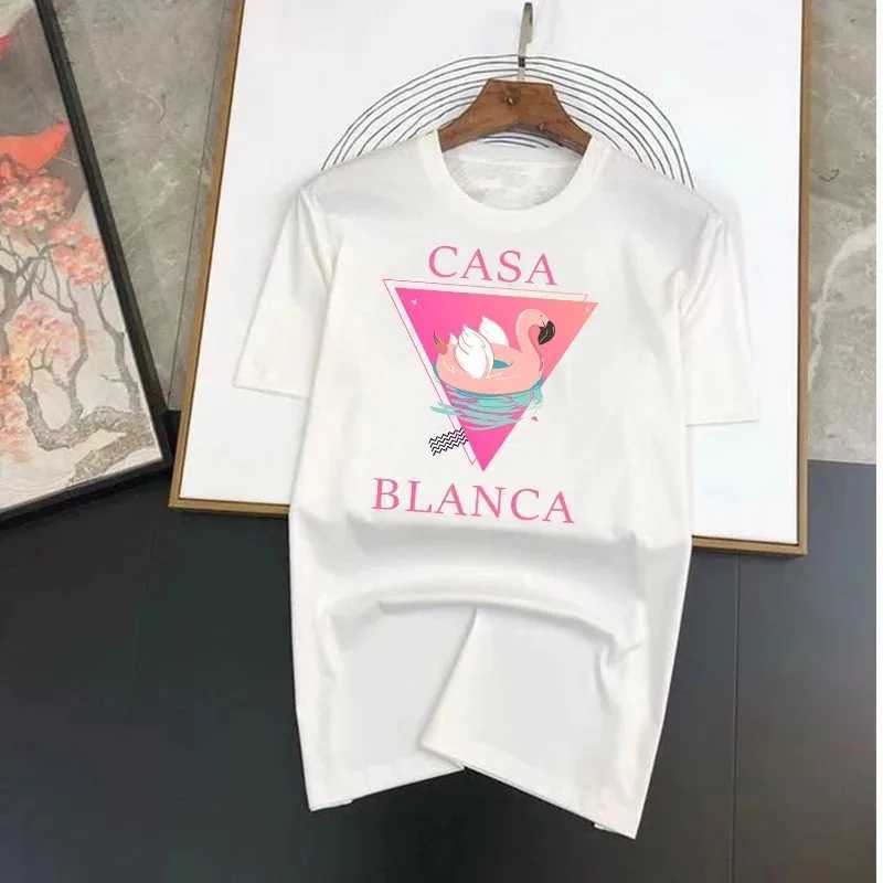 Women's T-Shirt Plus Size Cotton CASA BLANCA T-shirt New Men Woman Tshirt Streetwear T Shirt Funny Tee Top Brand Short Sleeve Summer ClothesL2403